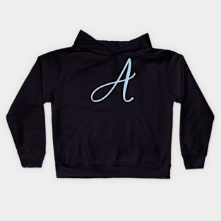 Copy of Letter A Blue Initial Kids Hoodie